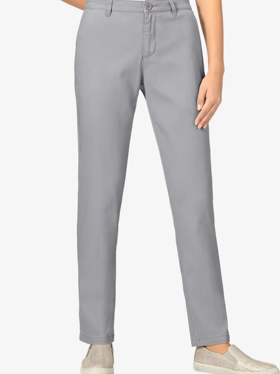 Pantalon chino en coton extensible à poches latérales