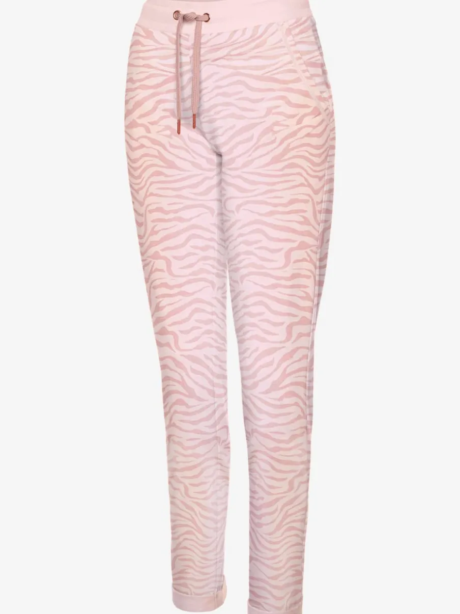 Pantalon confortable avec poches fendues et ourlet à revers