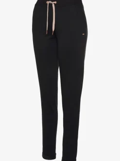 Pantalon confortable avec poches fendues et ourlet à revers