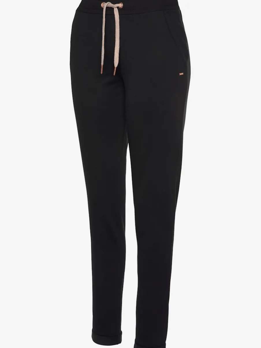 Pantalon confortable avec poches fendues et ourlet à revers