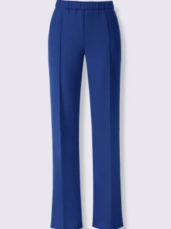 Pantalon costume avec jambes larges et ceinture élastique