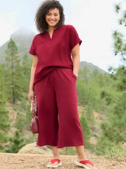 Pantalon 3/4 coulisse et lien à nouer