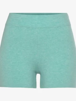 Pantalon court en tricot doux avec logo brodé et finition agréable