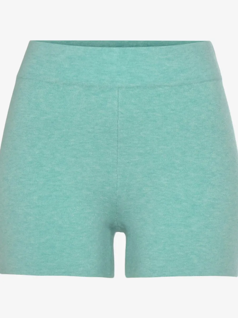Pantalon court en tricot doux avec logo brodé et finition agréable