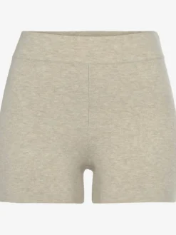Pantalon court en tricot doux avec logo brodé et finition agréable