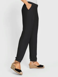 Pantalon décontracté avec ceinture élastique et poches latérales