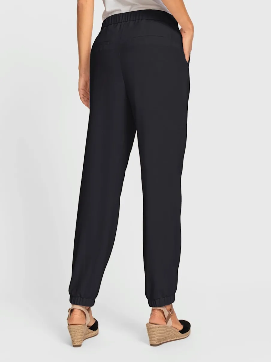 Pantalon décontracté avec ceinture élastique et poches latérales