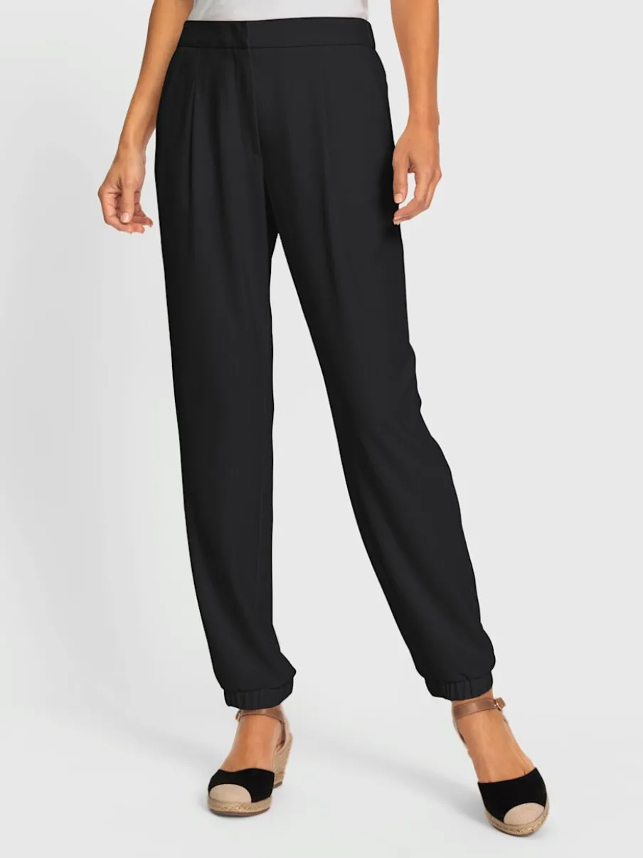 Pantalon décontracté avec ceinture élastique et poches latérales