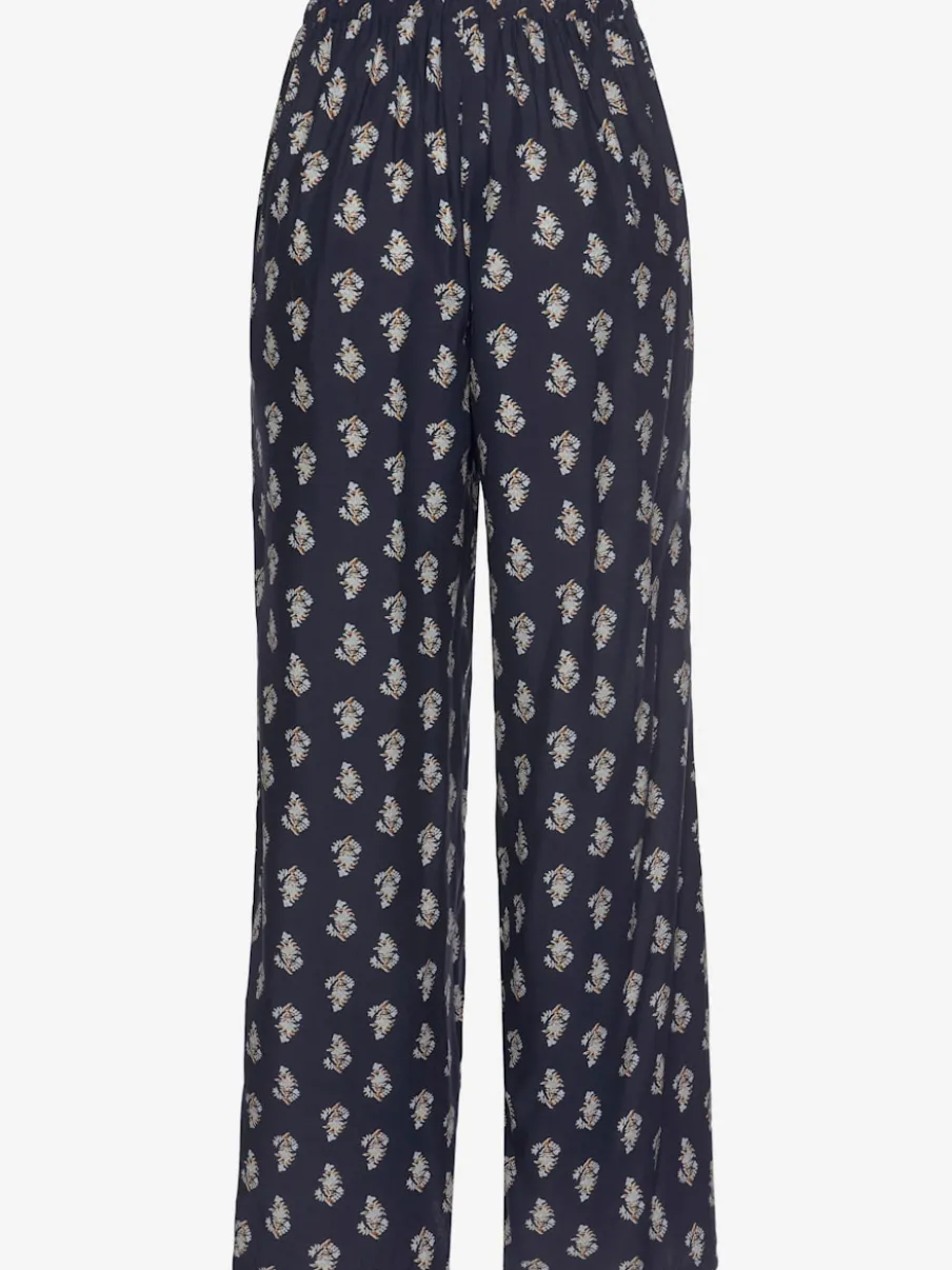 Pantalon décontracté imprimé avec ceinture élastique et poches