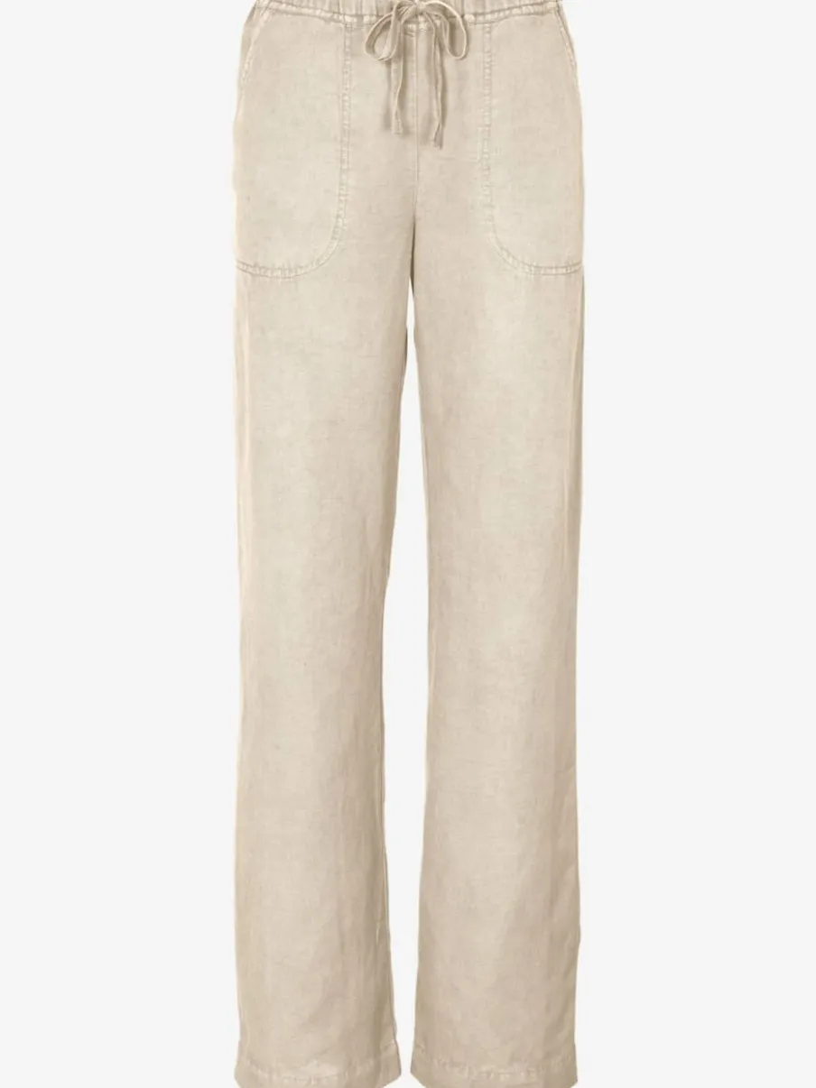 Pantalon décontracté à poches avec jambes larges