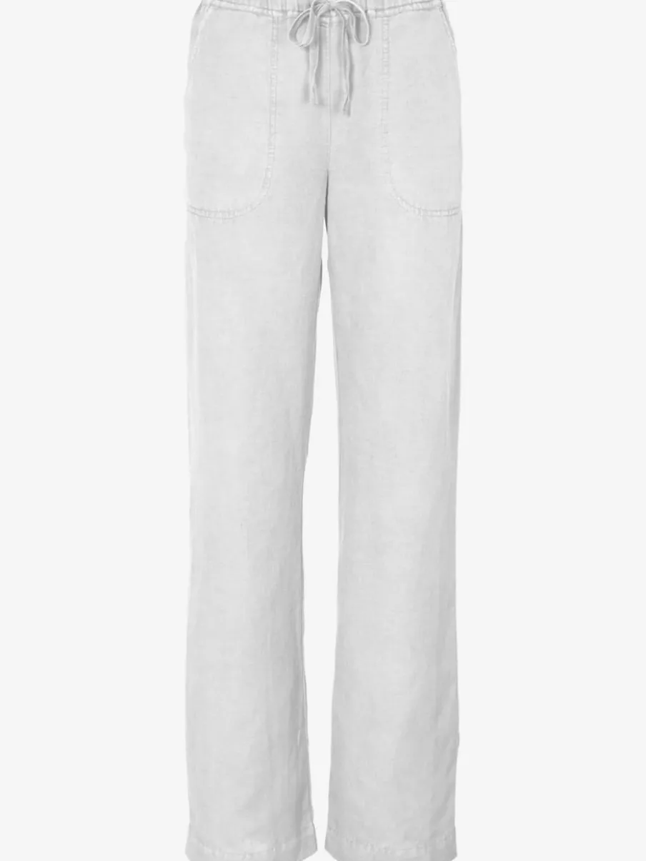 Pantalon décontracté à poches avec jambes larges