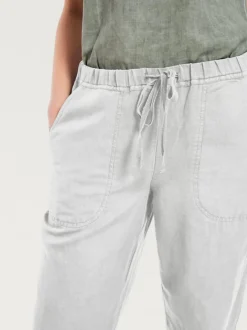 Pantalon décontracté à poches avec jambes larges