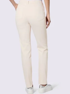 Pantalon décontracté à poches zippées en coton extensible