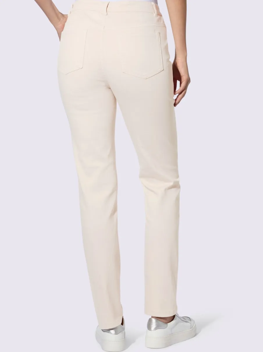 Pantalon décontracté à poches zippées en coton extensible