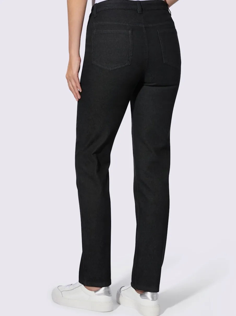Pantalon décontracté à poches zippées en coton extensible
