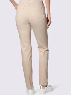 Pantalon décontracté à poches zippées en coton extensible