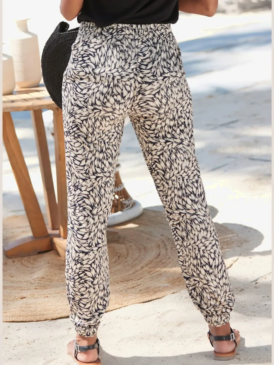 Pantalon décontracté souple avec poches pour l'été