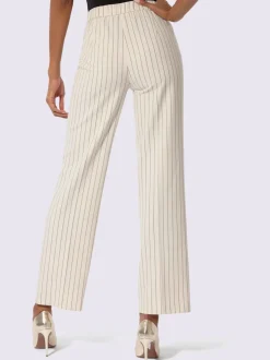 Pantalon de costume fluide avec rayures et jambes amples