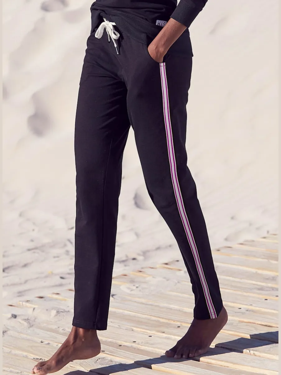 Pantalon de détente rayé avec taille élastique et poches latérales