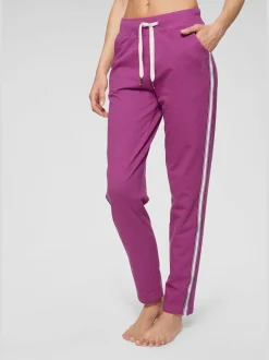 Pantalon de détente rayé avec taille élastique et poches latérales