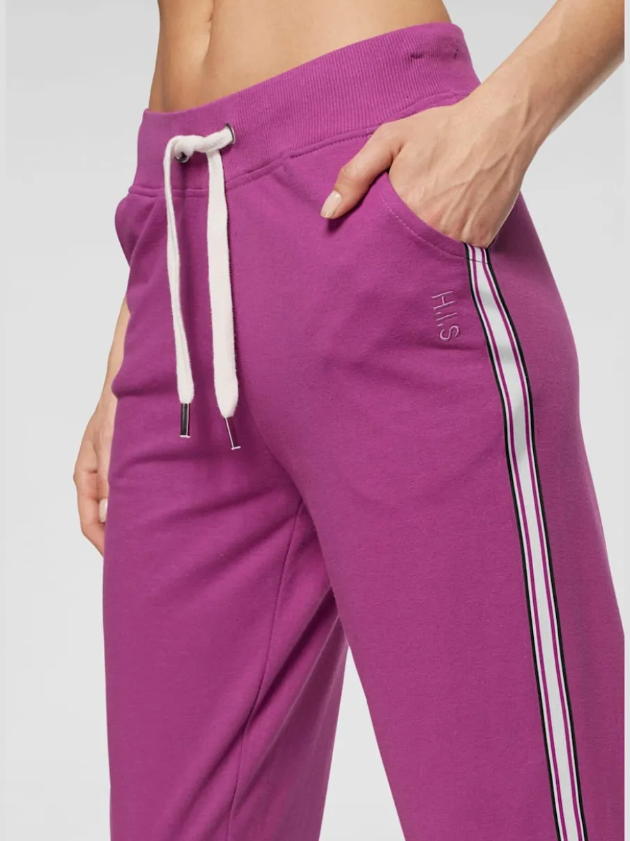 Pantalon de détente rayé avec taille élastique et poches latérales