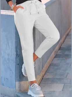 Pantalon de jogging avec ceinture élastique et poches latérales