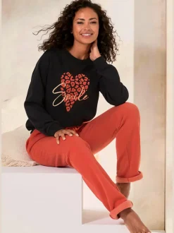 Pantalon de jogging avec coulisse élastique et poches fendues