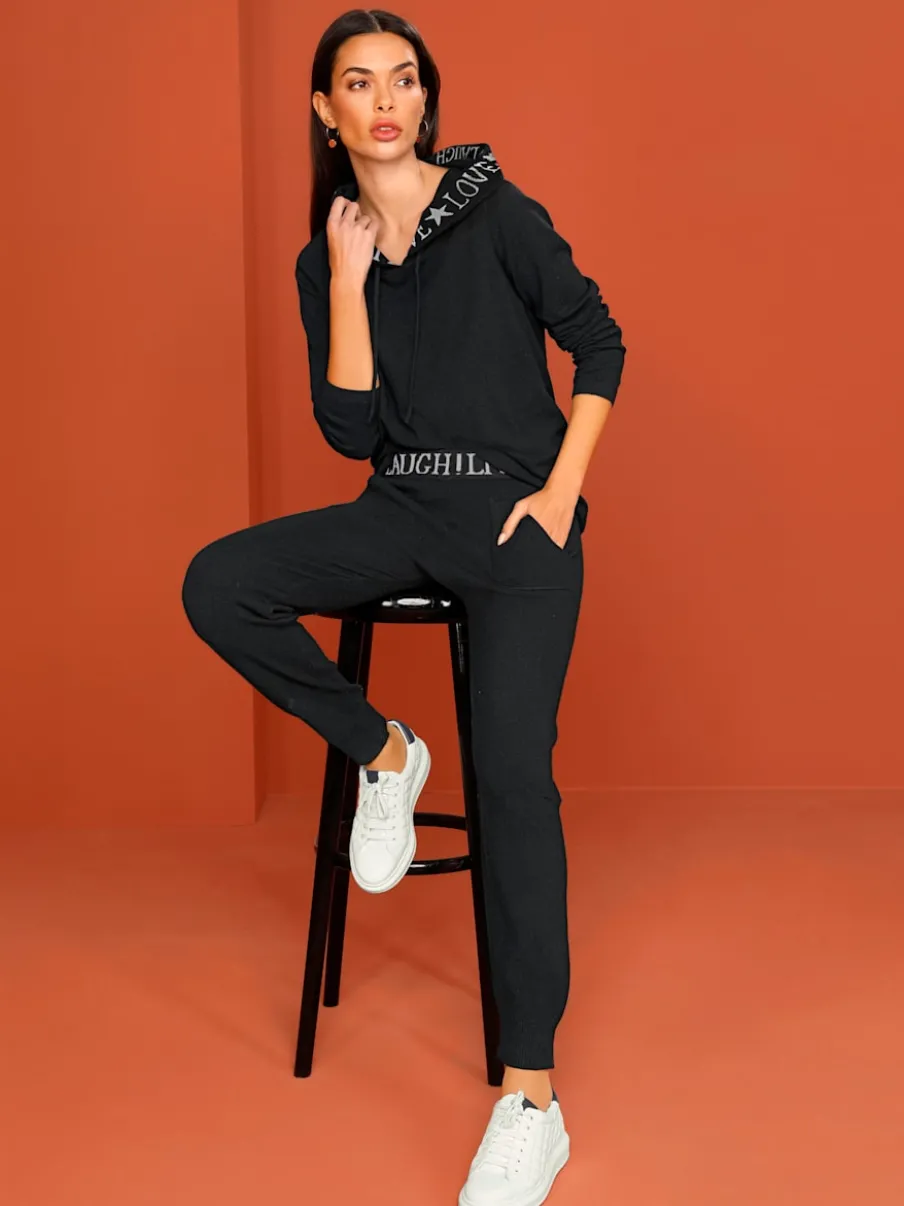 Pantalon de jogging avec inscription et poches confortables