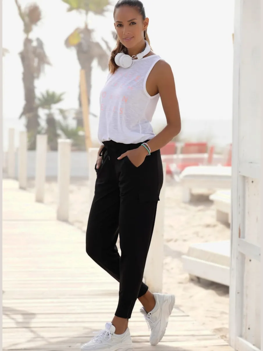 Pantalon de jogging avec poches et ceinture élastique