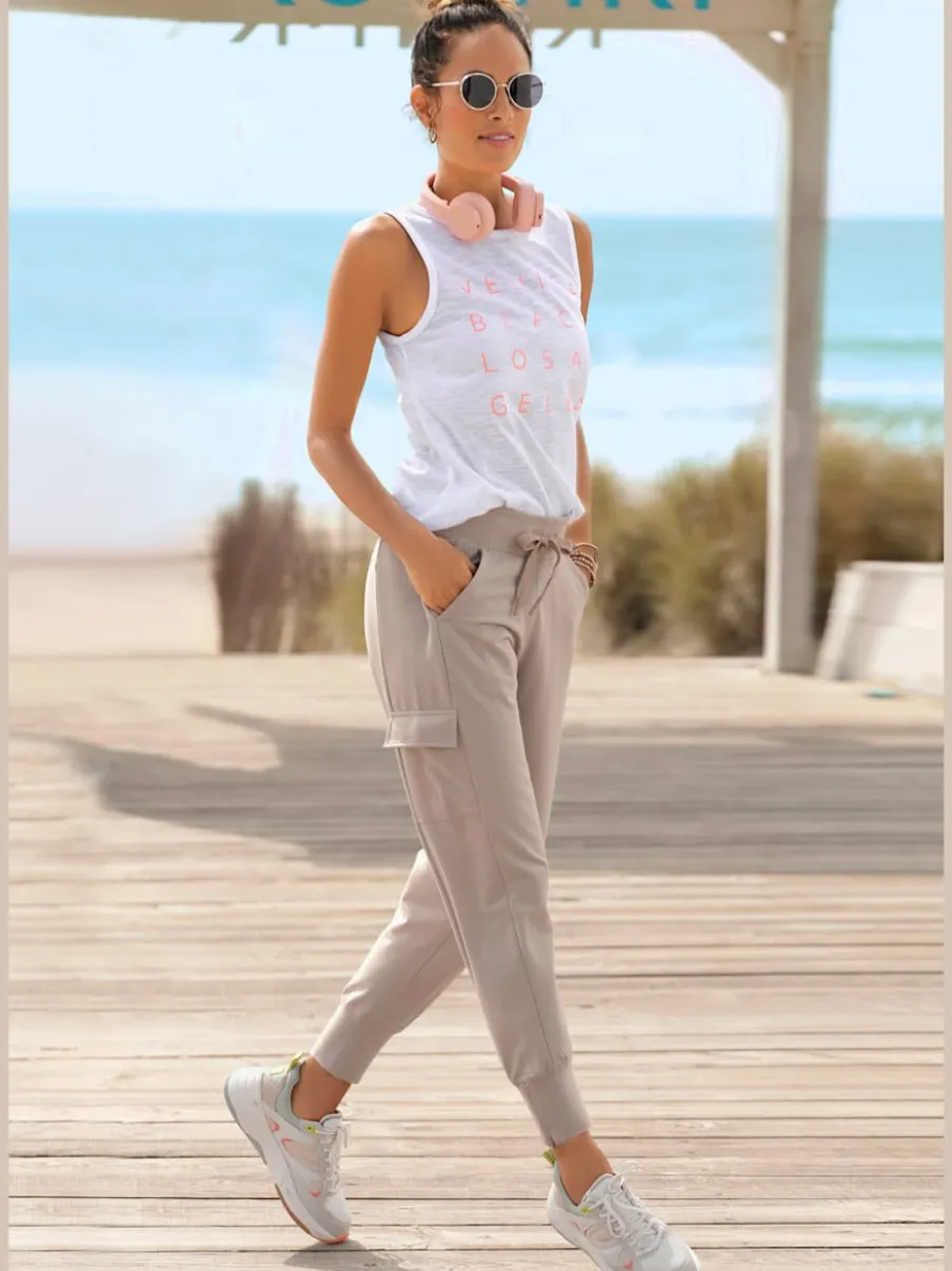 Pantalon de jogging avec poches et ceinture élastique