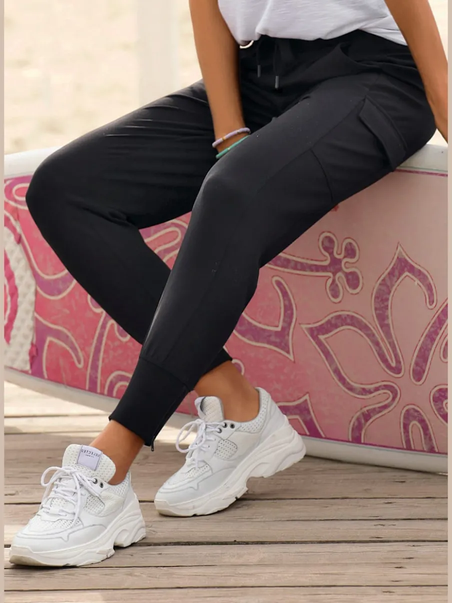 Pantalon de jogging avec poches et ceinture élastique