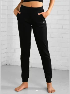Pantalon de jogging en coton avec poches latérales et logo imprimé