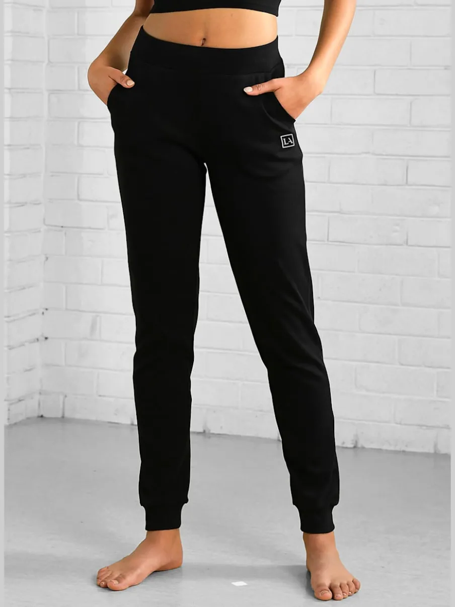 Pantalon de jogging en coton avec poches latérales et logo imprimé