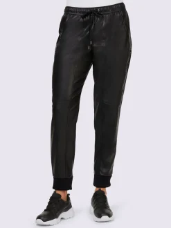 Pantalon de jogging en synthétique avec ceinture élastique et poches