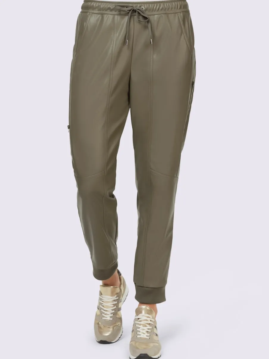 Pantalon de jogging en synthétique avec ceinture élastique et poches