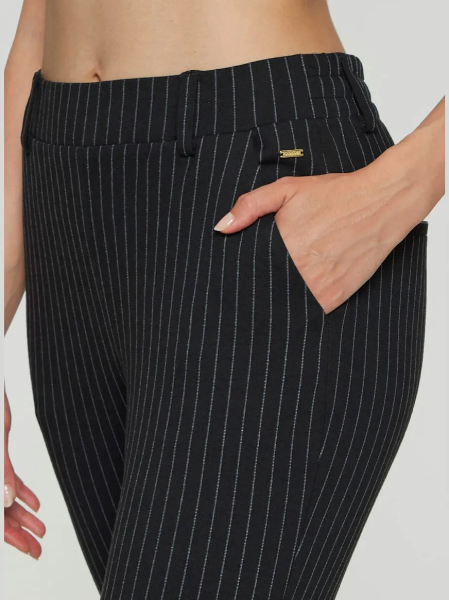 Pantalon de jogging à motifs avec jambes étroites et taille haute