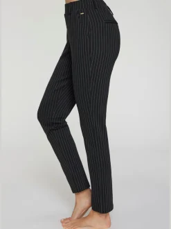 Pantalon de jogging à motifs avec jambes étroites et taille haute