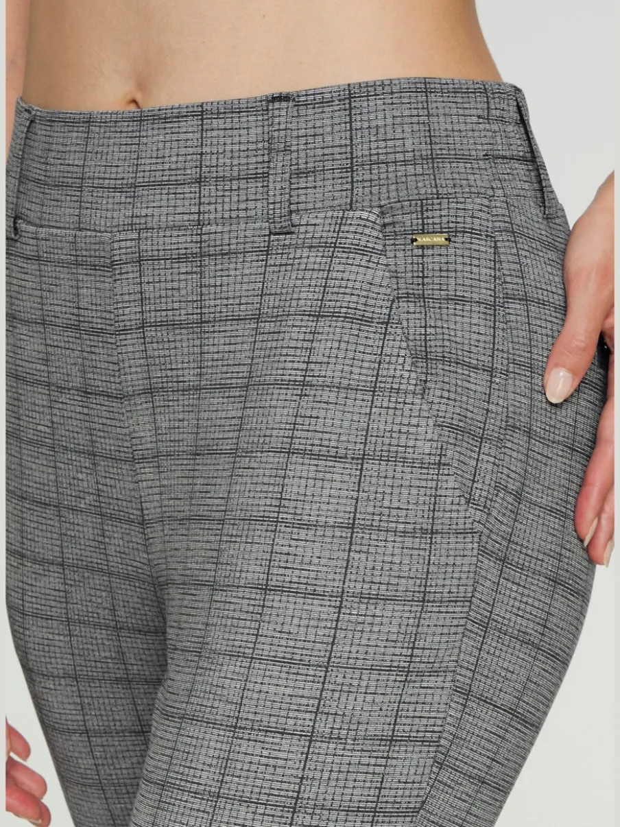 Pantalon de jogging à motifs avec jambes étroites et taille haute