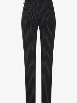 Pantalon de jogging à motifs avec jambes étroites et taille haute