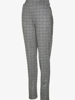 Pantalon de jogging à motifs avec jambes étroites et taille haute