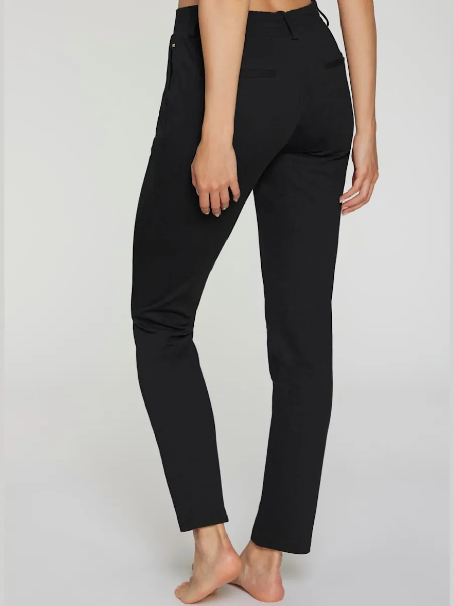 Pantalon de jogging à motifs avec jambes étroites et taille haute