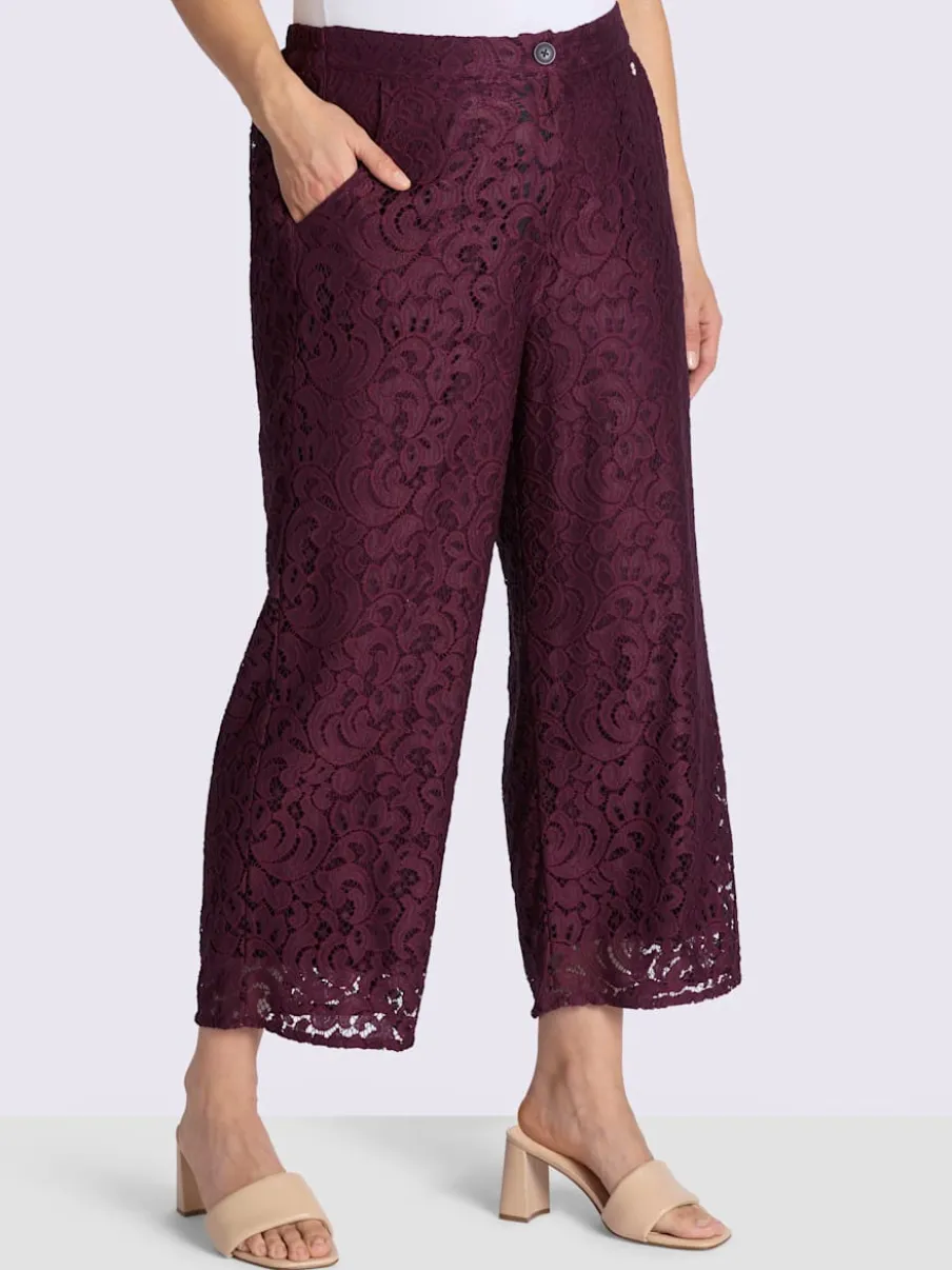 Pantalon dentelle élastique