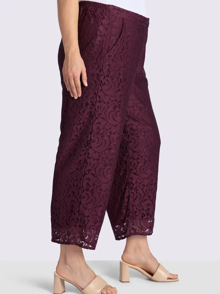 Pantalon dentelle élastique