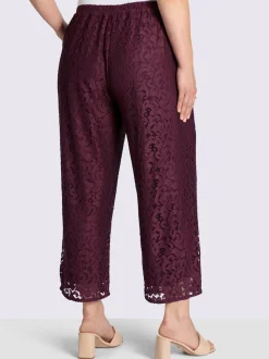 Pantalon dentelle élastique