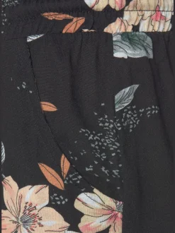 Pantalon de plage en jersey avec imprimé floral et poches latérales