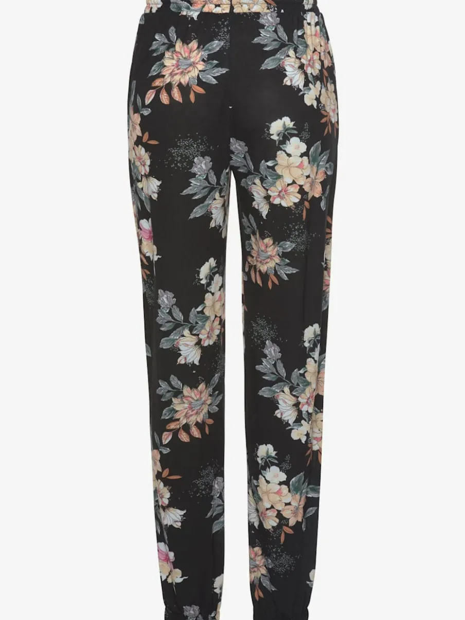 Pantalon de plage en jersey avec imprimé floral et poches latérales