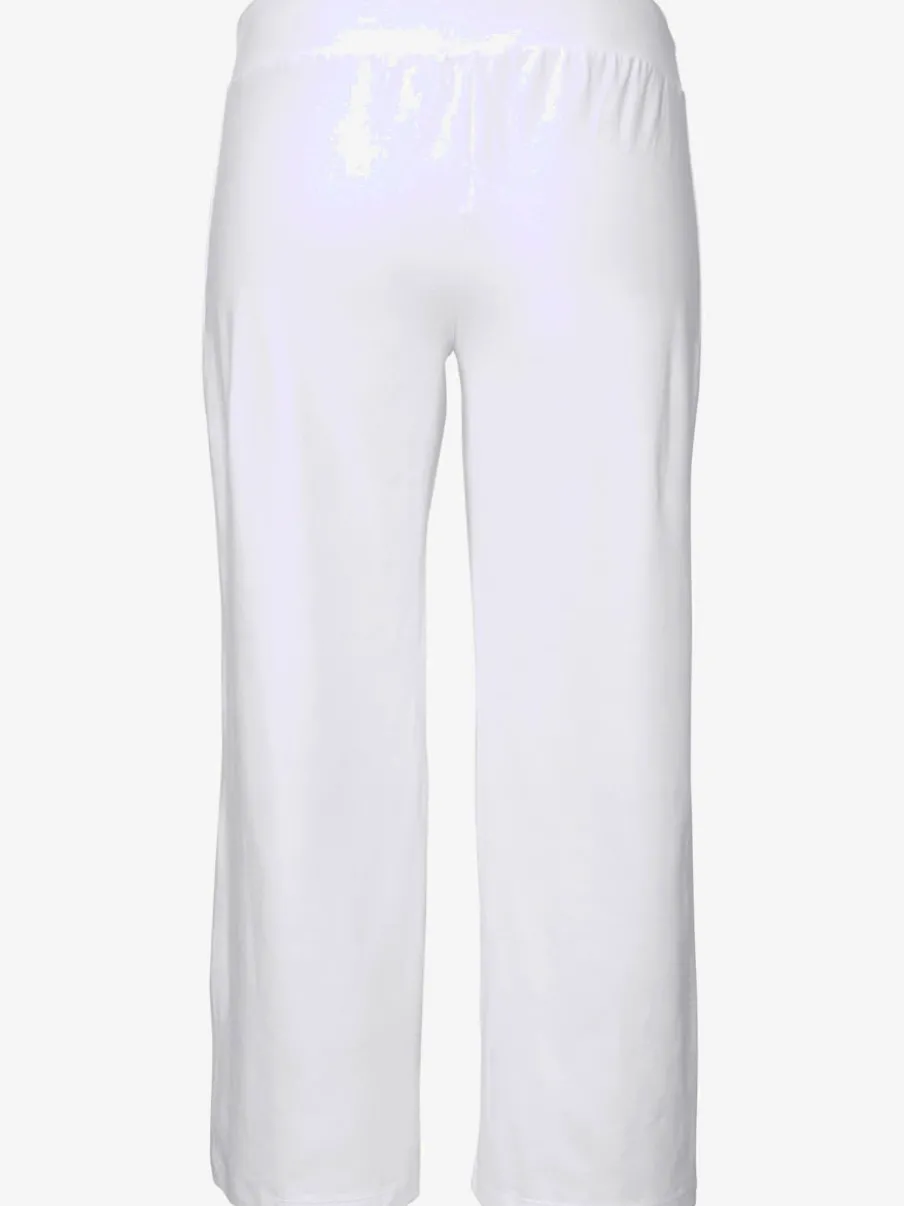 Pantalon de plage léger 7/8 en coton avec ceinture élastique