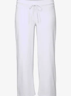 Pantalon de plage léger 7/8 en coton avec ceinture élastique