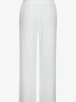 Pantalon de plage léger en pur coton à taille élastique
