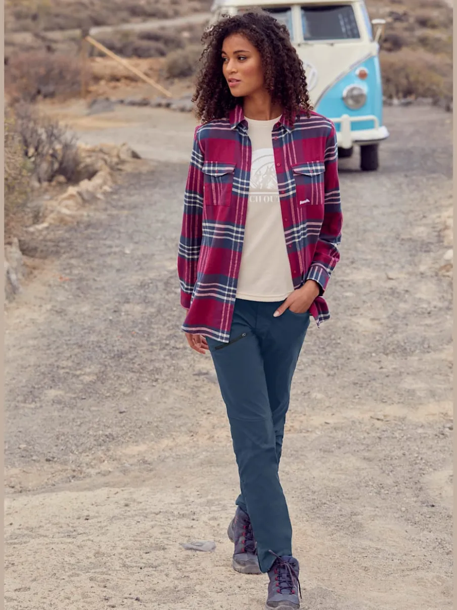 Pantalon de randonnée extensible à taille élastique et poches zippées